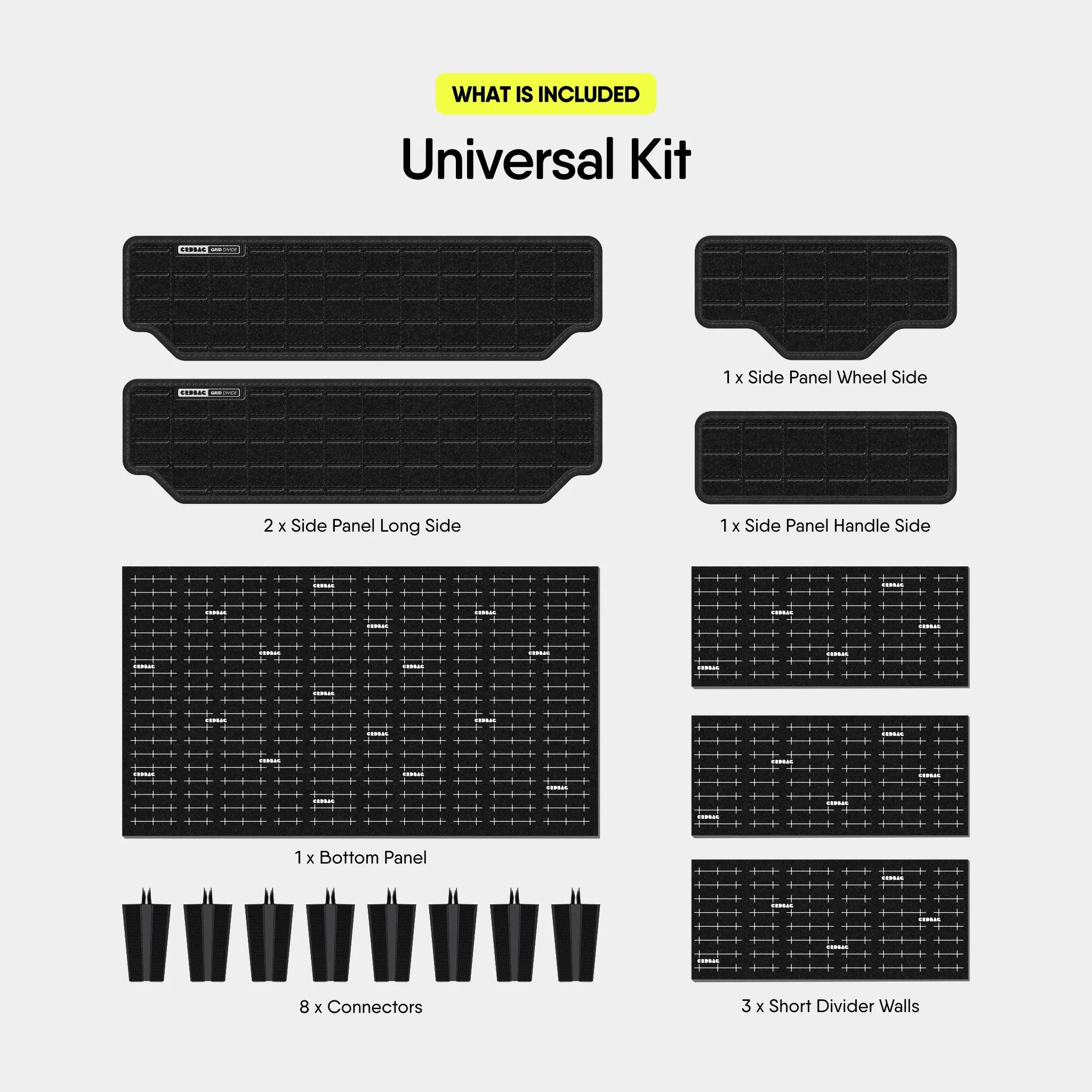 Grid-Divide Carry On Universal Kit